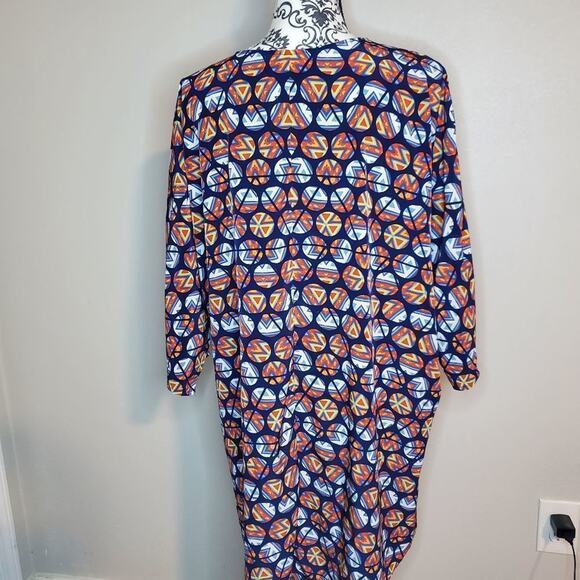 Lularoe large women's geometric lindsey cardigan - Picture 3 of 7